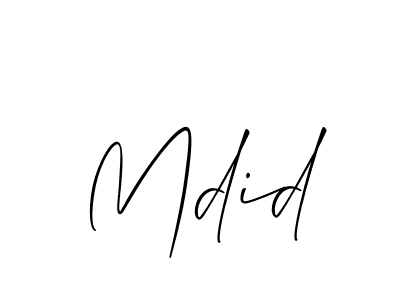How to make Mdid name signature. Use Allison_Script style for creating short signs online. This is the latest handwritten sign. Mdid signature style 2 images and pictures png