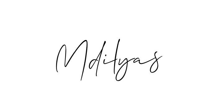 Mdilyas stylish signature style. Best Handwritten Sign (Allison_Script) for my name. Handwritten Signature Collection Ideas for my name Mdilyas. Mdilyas signature style 2 images and pictures png