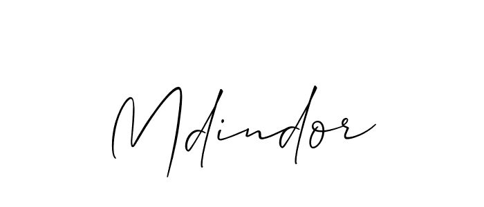 How to make Mdindor signature? Allison_Script is a professional autograph style. Create handwritten signature for Mdindor name. Mdindor signature style 2 images and pictures png