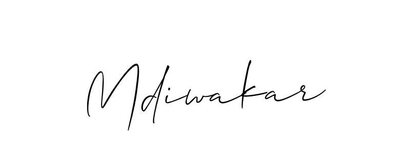 Make a beautiful signature design for name Mdiwakar. With this signature (Allison_Script) style, you can create a handwritten signature for free. Mdiwakar signature style 2 images and pictures png