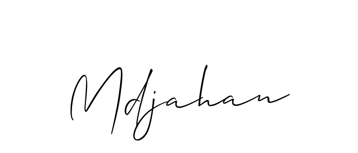 How to make Mdjahan signature? Allison_Script is a professional autograph style. Create handwritten signature for Mdjahan name. Mdjahan signature style 2 images and pictures png