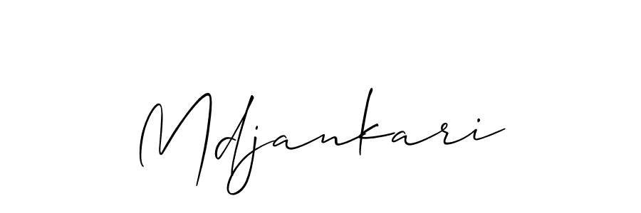 How to make Mdjankari signature? Allison_Script is a professional autograph style. Create handwritten signature for Mdjankari name. Mdjankari signature style 2 images and pictures png