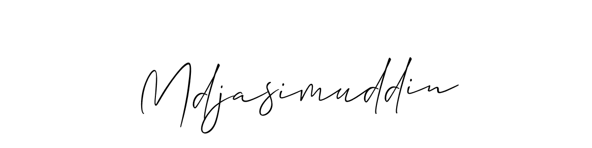 How to make Mdjasimuddin signature? Allison_Script is a professional autograph style. Create handwritten signature for Mdjasimuddin name. Mdjasimuddin signature style 2 images and pictures png