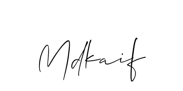 How to make Mdkaif signature? Allison_Script is a professional autograph style. Create handwritten signature for Mdkaif name. Mdkaif signature style 2 images and pictures png