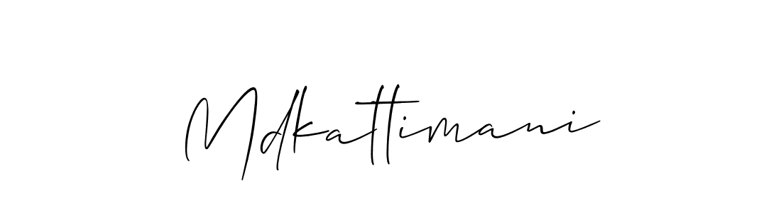 Use a signature maker to create a handwritten signature online. With this signature software, you can design (Allison_Script) your own signature for name Mdkattimani. Mdkattimani signature style 2 images and pictures png