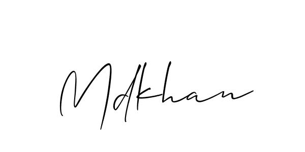 How to make Mdkhan name signature. Use Allison_Script style for creating short signs online. This is the latest handwritten sign. Mdkhan signature style 2 images and pictures png