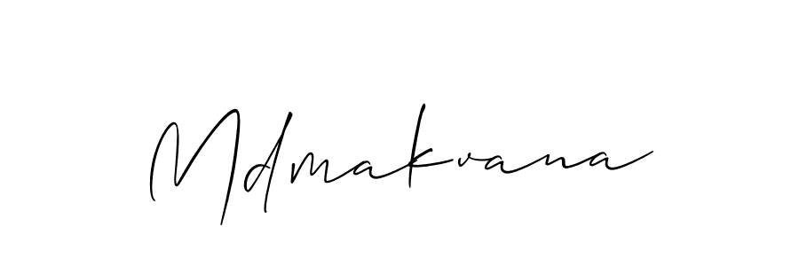 Create a beautiful signature design for name Mdmakvana. With this signature (Allison_Script) fonts, you can make a handwritten signature for free. Mdmakvana signature style 2 images and pictures png