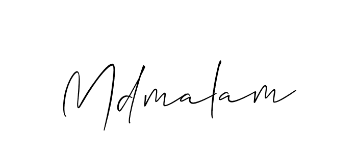 Also You can easily find your signature by using the search form. We will create Mdmalam name handwritten signature images for you free of cost using Allison_Script sign style. Mdmalam signature style 2 images and pictures png