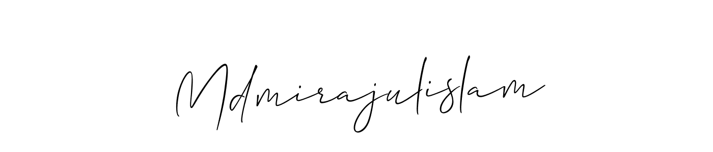Use a signature maker to create a handwritten signature online. With this signature software, you can design (Allison_Script) your own signature for name Mdmirajulislam. Mdmirajulislam signature style 2 images and pictures png