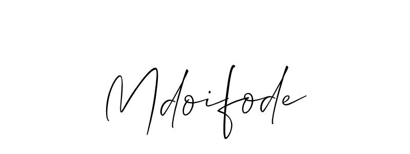 Create a beautiful signature design for name Mdoifode. With this signature (Allison_Script) fonts, you can make a handwritten signature for free. Mdoifode signature style 2 images and pictures png