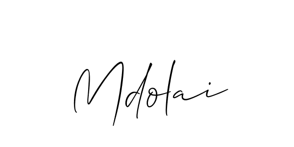 You should practise on your own different ways (Allison_Script) to write your name (Mdolai) in signature. don't let someone else do it for you. Mdolai signature style 2 images and pictures png