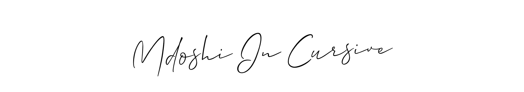 Mdoshi In Cursive stylish signature style. Best Handwritten Sign (Allison_Script) for my name. Handwritten Signature Collection Ideas for my name Mdoshi In Cursive. Mdoshi In Cursive signature style 2 images and pictures png