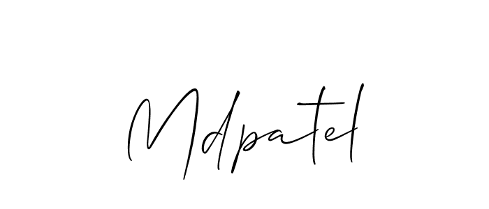 Also we have Mdpatel name is the best signature style. Create professional handwritten signature collection using Allison_Script autograph style. Mdpatel signature style 2 images and pictures png