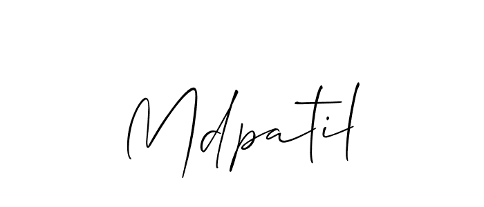 How to make Mdpatil signature? Allison_Script is a professional autograph style. Create handwritten signature for Mdpatil name. Mdpatil signature style 2 images and pictures png