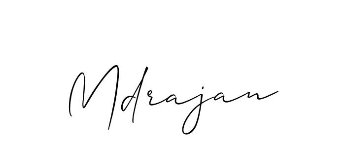 if you are searching for the best signature style for your name Mdrajan. so please give up your signature search. here we have designed multiple signature styles  using Allison_Script. Mdrajan signature style 2 images and pictures png