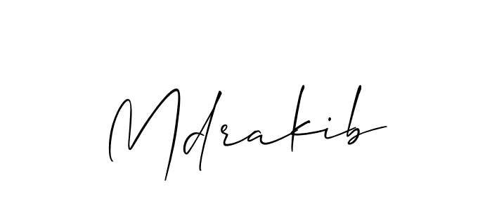 Design your own signature with our free online signature maker. With this signature software, you can create a handwritten (Allison_Script) signature for name Mdrakib. Mdrakib signature style 2 images and pictures png