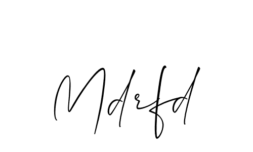 Make a beautiful signature design for name Mdrfd. With this signature (Allison_Script) style, you can create a handwritten signature for free. Mdrfd signature style 2 images and pictures png