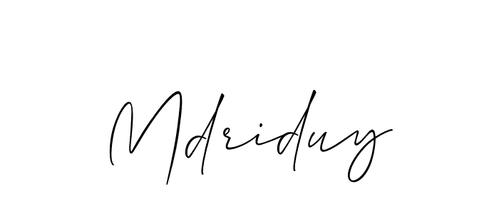 Mdriduy stylish signature style. Best Handwritten Sign (Allison_Script) for my name. Handwritten Signature Collection Ideas for my name Mdriduy. Mdriduy signature style 2 images and pictures png