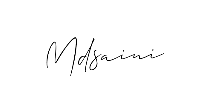 It looks lik you need a new signature style for name Mdsaini. Design unique handwritten (Allison_Script) signature with our free signature maker in just a few clicks. Mdsaini signature style 2 images and pictures png