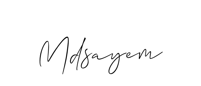 Design your own signature with our free online signature maker. With this signature software, you can create a handwritten (Allison_Script) signature for name Mdsayem. Mdsayem signature style 2 images and pictures png