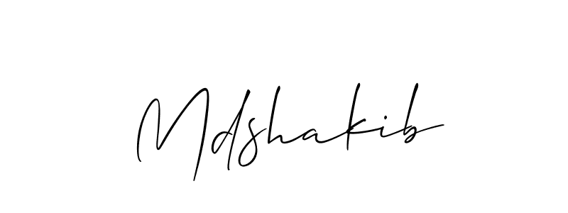Create a beautiful signature design for name Mdshakib. With this signature (Allison_Script) fonts, you can make a handwritten signature for free. Mdshakib signature style 2 images and pictures png