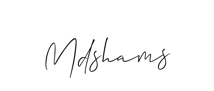 The best way (Allison_Script) to make a short signature is to pick only two or three words in your name. The name Mdshams include a total of six letters. For converting this name. Mdshams signature style 2 images and pictures png