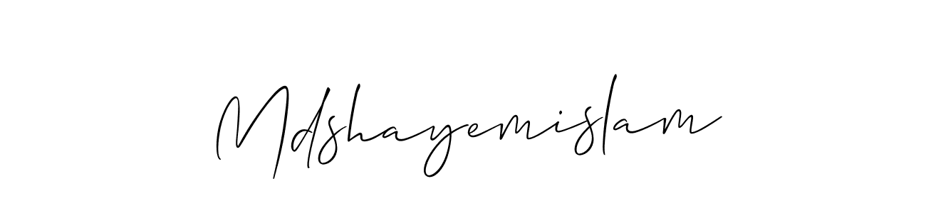 Make a short Mdshayemislam signature style. Manage your documents anywhere anytime using Allison_Script. Create and add eSignatures, submit forms, share and send files easily. Mdshayemislam signature style 2 images and pictures png