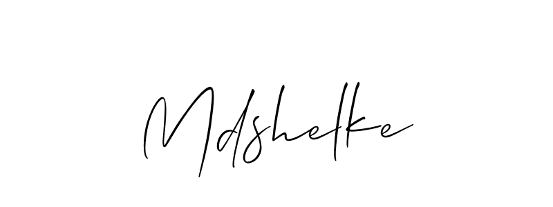 How to make Mdshelke signature? Allison_Script is a professional autograph style. Create handwritten signature for Mdshelke name. Mdshelke signature style 2 images and pictures png