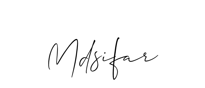 Mdsifar stylish signature style. Best Handwritten Sign (Allison_Script) for my name. Handwritten Signature Collection Ideas for my name Mdsifar. Mdsifar signature style 2 images and pictures png