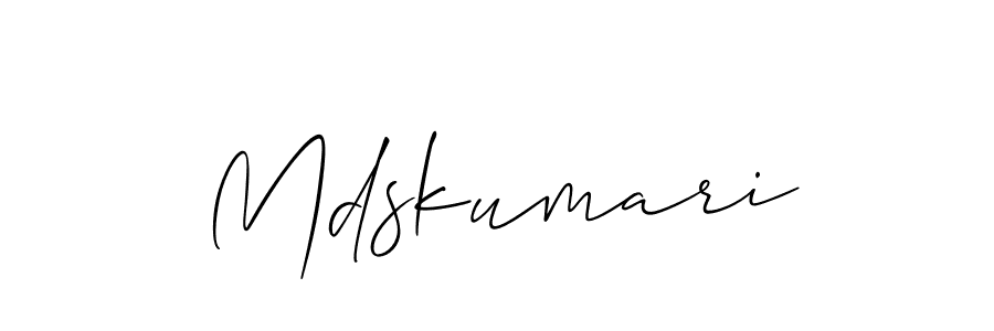 Mdskumari stylish signature style. Best Handwritten Sign (Allison_Script) for my name. Handwritten Signature Collection Ideas for my name Mdskumari. Mdskumari signature style 2 images and pictures png