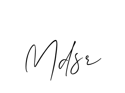 How to make Mdsr signature? Allison_Script is a professional autograph style. Create handwritten signature for Mdsr name. Mdsr signature style 2 images and pictures png