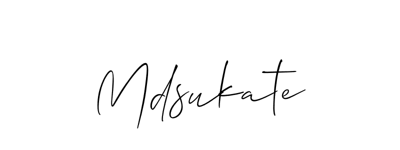 The best way (Allison_Script) to make a short signature is to pick only two or three words in your name. The name Mdsukate include a total of six letters. For converting this name. Mdsukate signature style 2 images and pictures png