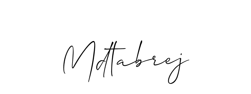 if you are searching for the best signature style for your name Mdtabrej. so please give up your signature search. here we have designed multiple signature styles  using Allison_Script. Mdtabrej signature style 2 images and pictures png