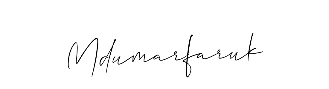 How to make Mdumarfaruk name signature. Use Allison_Script style for creating short signs online. This is the latest handwritten sign. Mdumarfaruk signature style 2 images and pictures png