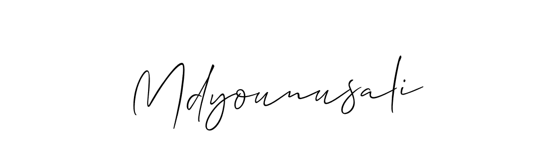 if you are searching for the best signature style for your name Mdyounusali. so please give up your signature search. here we have designed multiple signature styles  using Allison_Script. Mdyounusali signature style 2 images and pictures png