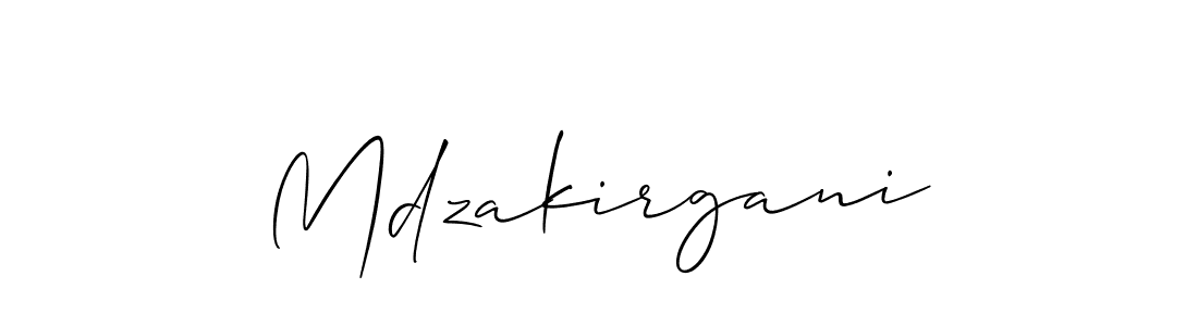 Make a beautiful signature design for name Mdzakirgani. With this signature (Allison_Script) style, you can create a handwritten signature for free. Mdzakirgani signature style 2 images and pictures png