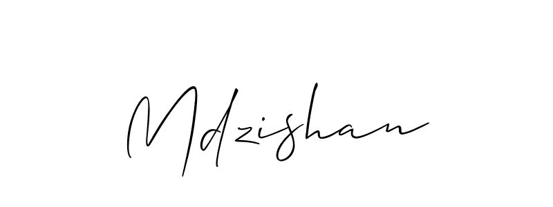 Design your own signature with our free online signature maker. With this signature software, you can create a handwritten (Allison_Script) signature for name Mdzishan. Mdzishan signature style 2 images and pictures png