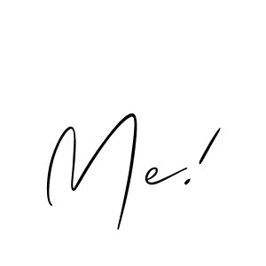 Design your own signature with our free online signature maker. With this signature software, you can create a handwritten (Allison_Script) signature for name Me!. Me! signature style 2 images and pictures png