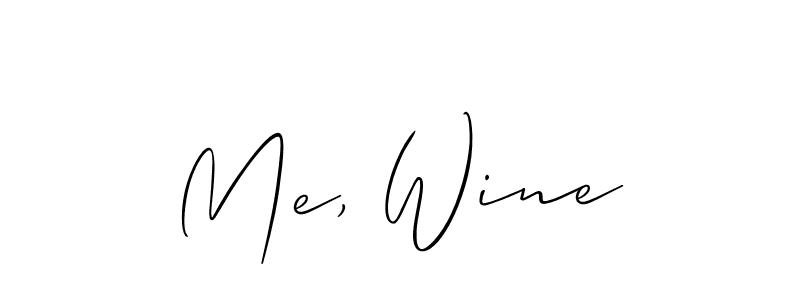 This is the best signature style for the Me, Wine name. Also you like these signature font (Allison_Script). Mix name signature. Me, Wine signature style 2 images and pictures png