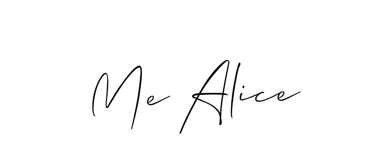 Me Alice stylish signature style. Best Handwritten Sign (Allison_Script) for my name. Handwritten Signature Collection Ideas for my name Me Alice. Me Alice signature style 2 images and pictures png