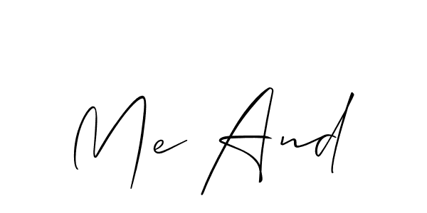 How to Draw Me And signature style? Allison_Script is a latest design signature styles for name Me And. Me And signature style 2 images and pictures png