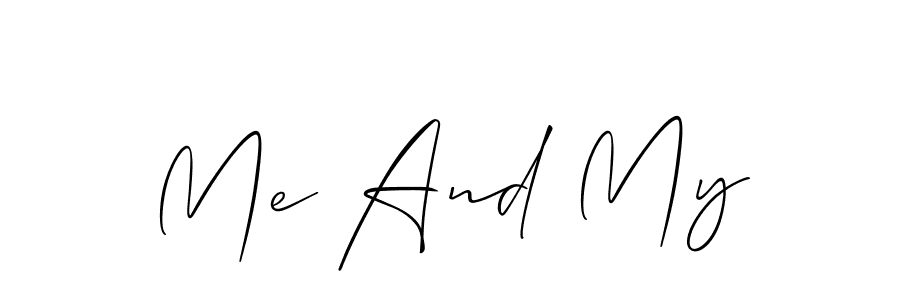Me And My stylish signature style. Best Handwritten Sign (Allison_Script) for my name. Handwritten Signature Collection Ideas for my name Me And My. Me And My signature style 2 images and pictures png