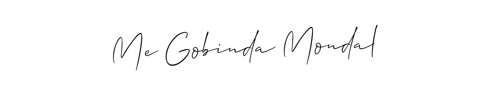 Allison_Script is a professional signature style that is perfect for those who want to add a touch of class to their signature. It is also a great choice for those who want to make their signature more unique. Get Me Gobinda Mondal name to fancy signature for free. Me Gobinda Mondal signature style 2 images and pictures png