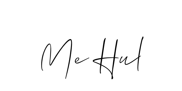 Similarly Allison_Script is the best handwritten signature design. Signature creator online .You can use it as an online autograph creator for name Me Hul. Me Hul signature style 2 images and pictures png