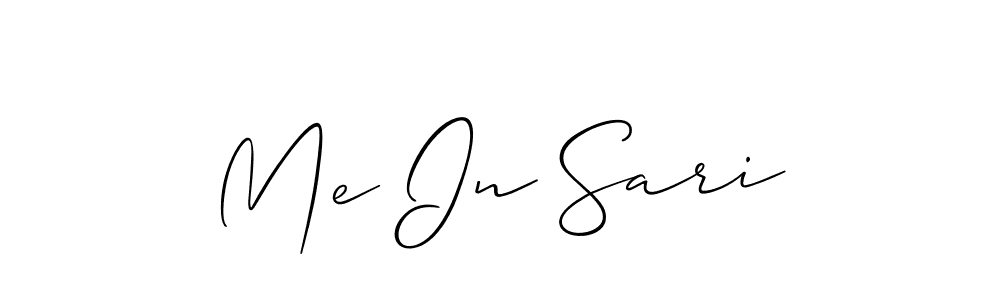 if you are searching for the best signature style for your name Me In Sari. so please give up your signature search. here we have designed multiple signature styles  using Allison_Script. Me In Sari signature style 2 images and pictures png