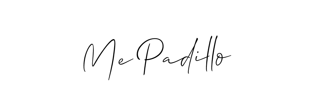 Use a signature maker to create a handwritten signature online. With this signature software, you can design (Allison_Script) your own signature for name Me Padillo. Me Padillo signature style 2 images and pictures png