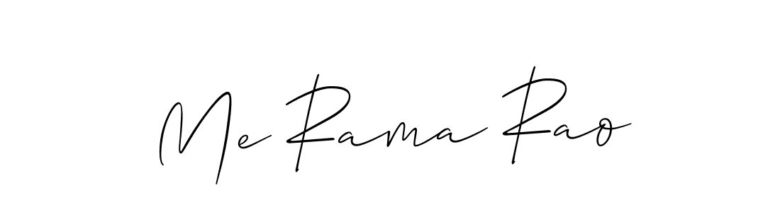 It looks lik you need a new signature style for name Me Rama Rao. Design unique handwritten (Allison_Script) signature with our free signature maker in just a few clicks. Me Rama Rao signature style 2 images and pictures png