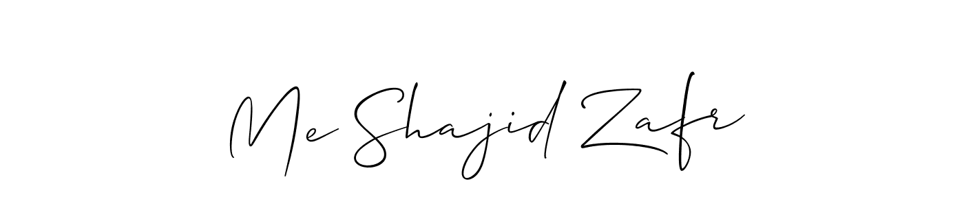 Allison_Script is a professional signature style that is perfect for those who want to add a touch of class to their signature. It is also a great choice for those who want to make their signature more unique. Get Me Shajid Zafr name to fancy signature for free. Me Shajid Zafr signature style 2 images and pictures png
