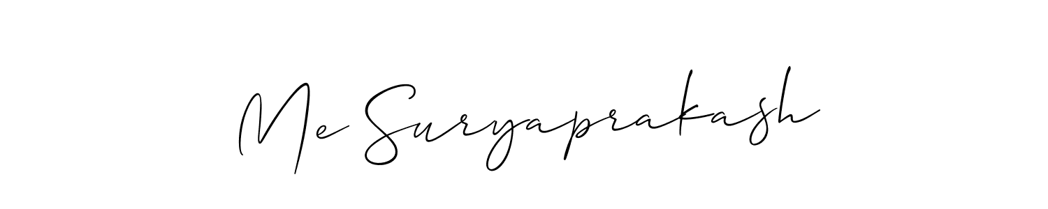 Also we have Me Suryaprakash name is the best signature style. Create professional handwritten signature collection using Allison_Script autograph style. Me Suryaprakash signature style 2 images and pictures png