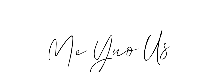 Allison_Script is a professional signature style that is perfect for those who want to add a touch of class to their signature. It is also a great choice for those who want to make their signature more unique. Get Me Yuo Us name to fancy signature for free. Me Yuo Us signature style 2 images and pictures png